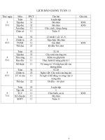 Giáo án lớp 2 năm học 2014 - 2015 Tuần  11