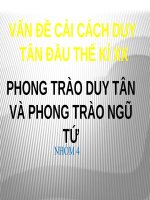 phong trào duy tân và phong trào ngũ tứ