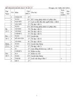 GIÁO ÁN LỚP 2 CHUẨN KIẾN THỨC TUẦN 27