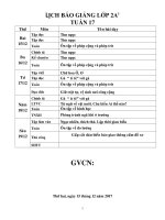 Giáo án lớp 2 năm học 2014 - 2015  tuần 17