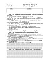 ĐỀ THI CÔNG NGHỆ 8 CUỐI NĂM