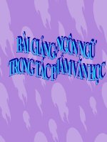 Bài giảng Ngôn ngữ học trong tác phẩm văn học