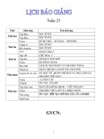 Giáo án lớp 2 năm học 2014 - 2015  tuần 23