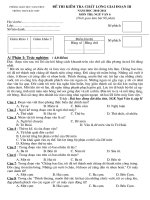 Đề + ĐA Ngữ Văn 6 GĐIII