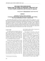 báo cáo khoa học nông nghiệp Ứng dụng công nghệ đơn bội trong chọn tạo giống lúa ngắn ngày, năng suất cao từ các tổ hợp lai giữa hai loài phụ Indica và Japonica