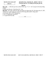 KIỂM TRA CHƯƠNG III HÌNH 9 TIẾT 57 CÓ ĐÁP AN