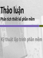 Phân tích thiết kế phần mềm -Kỹ thuật cài đặt phần mềm