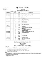 Giáo án lớp 2 năm học 2014 - 2015 Tuần  2