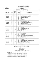 Giáo án lớp 2 năm học 2014 - 2015 Tuần 3