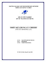 Đồ án tốt nghiệp kỹ sư xây dựng Thiết kế chung cư Cheery ( Nguyễn Khánh Trung)