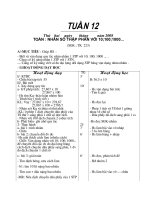 Giáo  án toán lớp 5 tuần 12