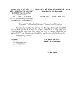 Báo cáo đánh giá tình hình thực hiện kế hoạch khoa học – công nghệ năm 2013 và kế hoạch năm 2014