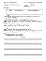 Đề thi Sinh 9- HKI