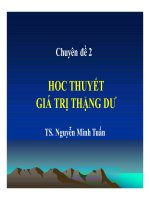 Bài giảng Nguyên lý cơ bản chủ nghĩa Mác - Lênin Chuyên đề 2 - TS. Nguyễn Minh Tuấn