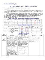 De thi Vat Ly 8 (HK2 co Ma tran 2011)