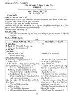 Giáo án lớp 2 chuẩn KTKN tuần 11