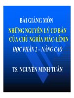 Bài giảng Nguyên lý cơ bản chủ nghĩa Mác - Lênin Chuyên đề 1 - TS. Nguyễn Minh Tuấn