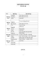 Giáo án lớp 2 năm học 2014 - 2015  tuần 26