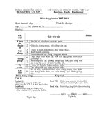 PHIẾU DỰ GIỜ MÔN THỂ DỤC