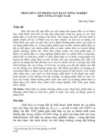 báo cáo khoa học nông nghiệp  Phân hữu cơ trong sản xuất nông nghiệp bền vững ở Việt Nam