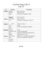 Giáo án lớp 2 năm học 2014 - 2015  tuần 33