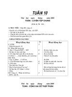 Giáo  án toán lớp 5 tuần 10