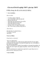 Cấu trúc đề thi TN THPT Địa lý 2010