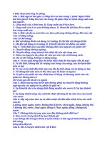 Các câu trắc nghiệm vật lí