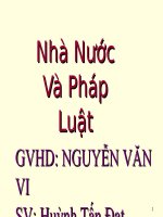 Bài giảng Nhà nước và pháp luật - Nguyễn Văn Vi