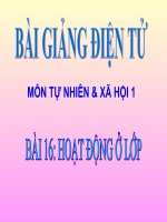 BÀI 16 HOẠT ĐỘNG Ở LỚP