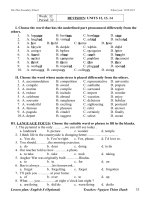 Ôn tập Anh 8_Units 12-13-14