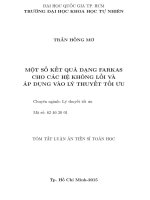 Một số kết quả dạng Farkas cho các hệ không lồi và áp dụng vào lý thuyết tối ưu  NCS. Trần Hồng Mơ