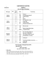 Giáo án lớp 2 năm học 2014 - 2015 Tuần 5