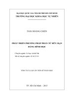 Phát triển phương pháp phần tử hữu hạn đẳng hình học (Development of isogeometric finite element methods)  NCS. Thái Hoàng Chiến