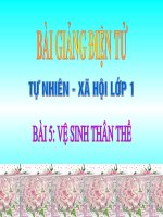 BÀI 5 VỆ SINH THÂN THỂ
