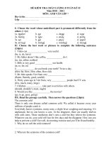 ĐỀ KIỂM TRA CHẤT LƯỢNG 8 TUẦN KỲ II anh 7