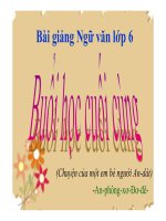 Bài giảng buổi học cuối cùng ngữ văn 6