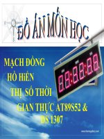 mạch đồng hồ hiển thị số thời gian thực AT89S52 & DS 1307