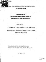 Xây dựng hệ thống cơ sở dữ liệu năng lượng và kinh tế năng lượng  Xây dựng hệ thống thông tin thống kê năng lượng Việt Nam
