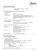 phiếu an toàn hóa chất