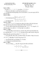 Đề thi thử toán 11 năm 2011