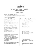 Giáo  án toán lớp 5 tuần 9