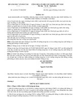 ĐIỀU LỆ NHÀ TRƯỜNG PHỔ THÔNG 2011