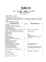 Giáo  án toán lớp 5 tuần 16