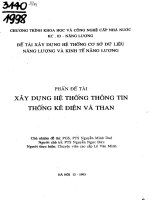 Xây dựng hệ thống cơ sở dữ liệu năng lượng và kinh tế năng lượng  Xây dựng hệ thống thông tin thống kê điện và than