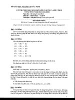 Đề thi học sinh giỏi vòng Tỉnh năm học 2010-2011 môn Hoá