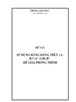 SKKN dùng hằng đẳng thức để giải PT