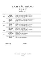 Giáo án lớp 3 năm học 2014 - 2014 Chuẩn KTKN  tuần 27