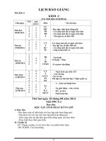 Giáo án lớp 2 năm học 2014 - 2015 Tuần 1