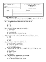Đề Kiểm tra 1 tiết HK2